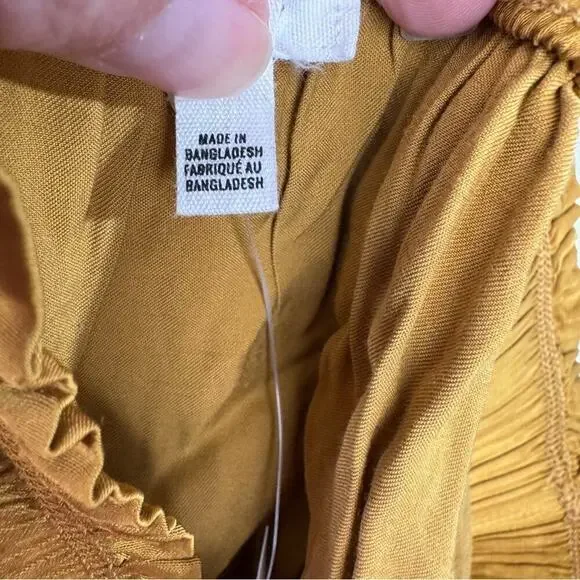 Aerie Size S Mini Skirt Sweet N’ Silky In Honey Ruffle Layers Satin Elastic NEW - Picture 8 of 11